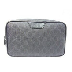 Gucci Cosmetic Pouch GG Plus Bag Black Supreme Canvas